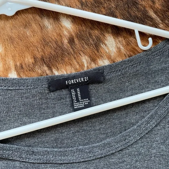 Grey Simple Basic Tee - Picture 2 of 2